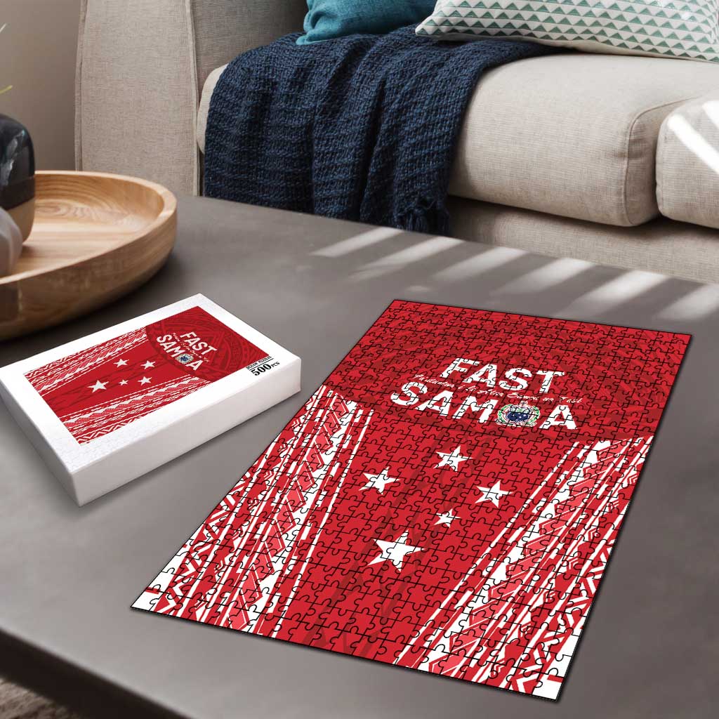 Samoa FAST Puzzle Forever Proud Samoan Tribal Pattern - Polynesian Pride