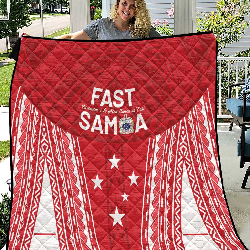 Samoa FAST Quilt Forever Proud Samoan Tribal Pattern LT05 Red - Polynesian Pride