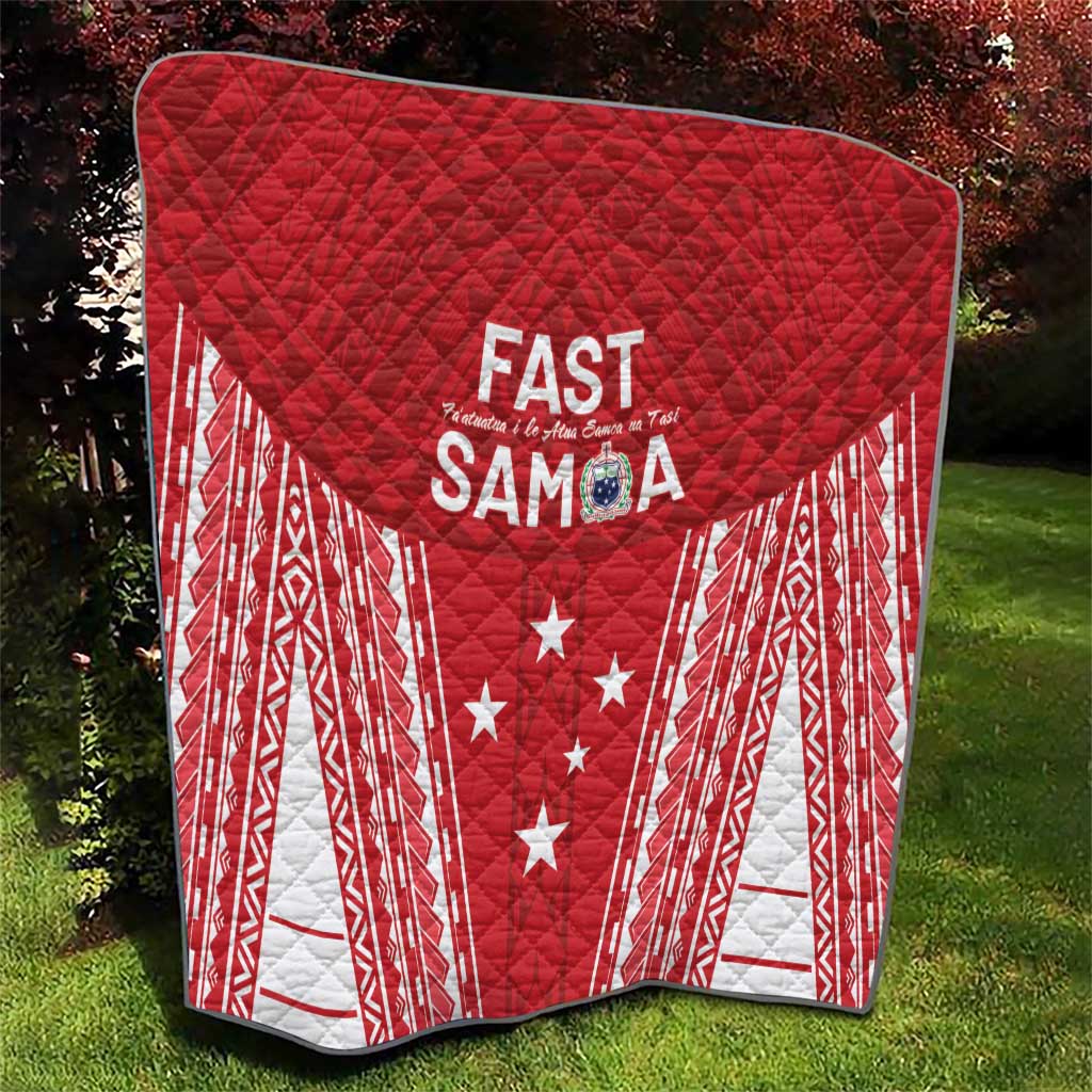 Samoa FAST Quilt Forever Proud Samoan Tribal Pattern - Polynesian Pride