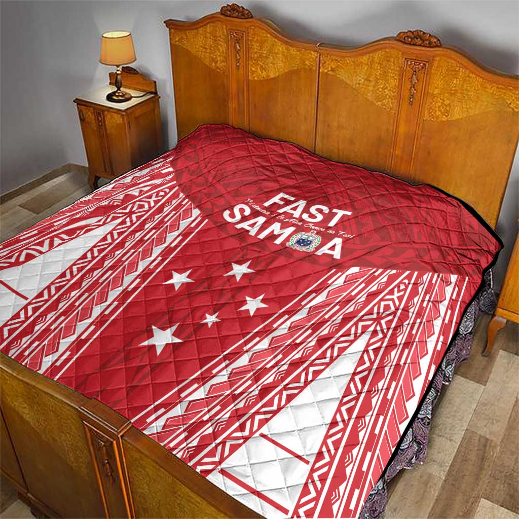 Samoa FAST Quilt Forever Proud Samoan Tribal Pattern - Polynesian Pride