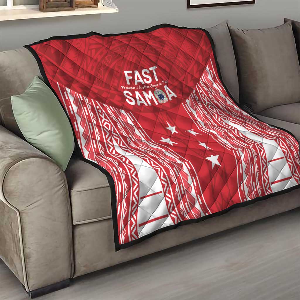 Samoa FAST Quilt Forever Proud Samoan Tribal Pattern - Polynesian Pride
