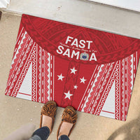 Samoa FAST Rubber Doormat Forever Proud Samoan Tribal Pattern - Polynesian Pride