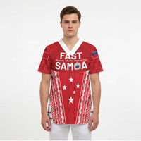 Samoa FAST Scrub Top Forever Proud Samoan Tribal Pattern - Polynesian Pride