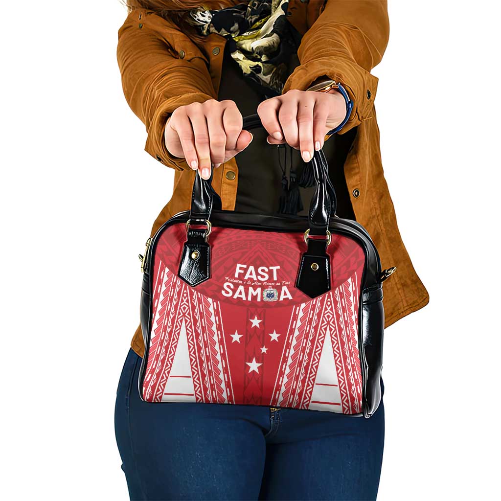 Samoa FAST Shoulder Handbag Forever Proud Samoan Tribal Pattern LT05 One Size Red - Polynesian Pride