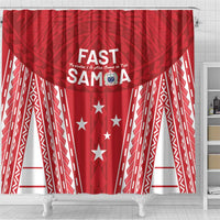Samoa FAST Shower Curtain Forever Proud Samoan Tribal Pattern - Polynesian Pride