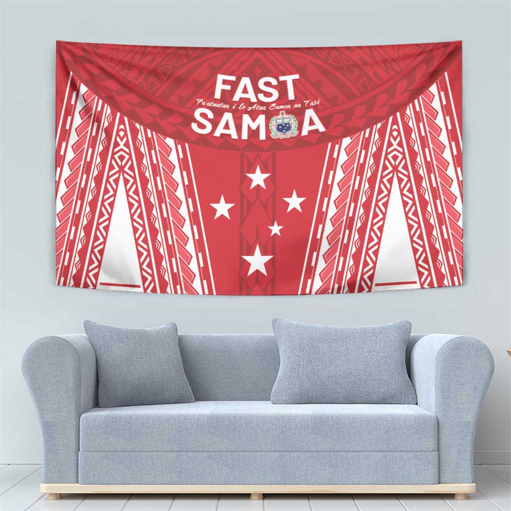 Samoa FAST Tapestry Forever Proud Samoan Tribal Pattern - Polynesian Pride