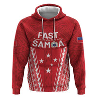 Samoa FAST Zip Hoodie Forever Proud Samoan Tribal Pattern - Polynesian Pride