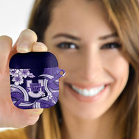 Utah State Polynesian Heritage AirPods Case Floral Tribal Pattern Tropical Flowers