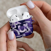 Utah State Polynesian Heritage AirPods Case Floral Tribal Pattern Tropical Flowers