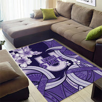 Utah State Polynesian Heritage Area Rug Floral Tribal Pattern Tropical Flowers