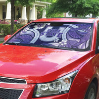 Utah State Polynesian Heritage Auto Sun Shade Floral Tribal Pattern Tropical Flowers