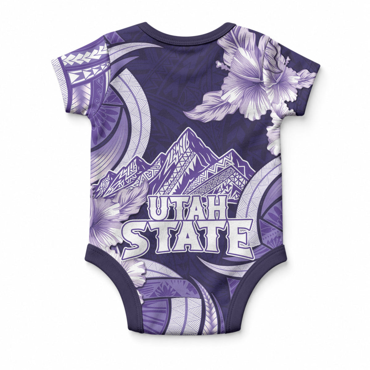 Utah State Polynesian Heritage Baby Onesie Floral Tribal Pattern Tropical Flowers