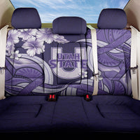 Utah State Polynesian Heritage Back Car Seat Cover Floral Tribal Pattern Tropical Flowers