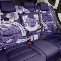 Utah State Polynesian Heritage Back Car Seat Cover Floral Tribal Pattern Tropical Flowers