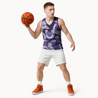 Utah State Polynesian Heritage Basketball Jersey Floral Tribal Pattern Tropical Flowers