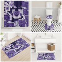 Utah State Polynesian Heritage Bathroom Set Floral Tribal Pattern Tropical Flowers