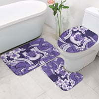 Utah State Polynesian Heritage Bathroom Set Floral Tribal Pattern Tropical Flowers