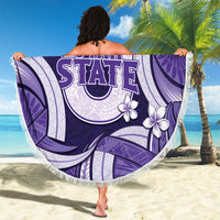 Utah State Polynesian Heritage Beach Blanket Floral Tribal Pattern Tropical Flowers