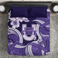 Utah State Polynesian Heritage Bedding Set Floral Tribal Pattern Tropical Flowers