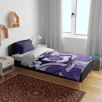 Utah State Polynesian Heritage Bedding Set Floral Tribal Pattern Tropical Flowers