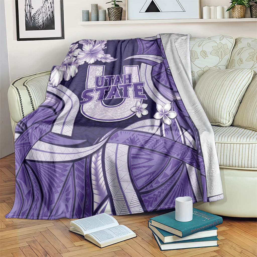 Utah State Polynesian Heritage Blanket Floral Tribal Pattern Tropical Flowers