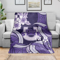 Utah State Polynesian Heritage Blanket Floral Tribal Pattern Tropical Flowers