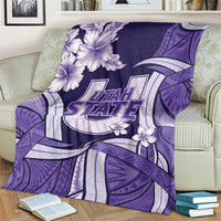 Utah State Polynesian Heritage Blanket Floral Tribal Pattern Tropical Flowers