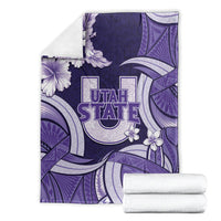 Utah State Polynesian Heritage Blanket Floral Tribal Pattern Tropical Flowers