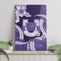 Utah State Polynesian Heritage Canvas Wall Art Floral Tribal Pattern Tropical Flowers