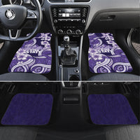 Utah State Polynesian Heritage Car Mats Floral Tribal Pattern Tropical Flowers
