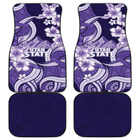 Utah State Polynesian Heritage Car Mats Floral Tribal Pattern Tropical Flowers