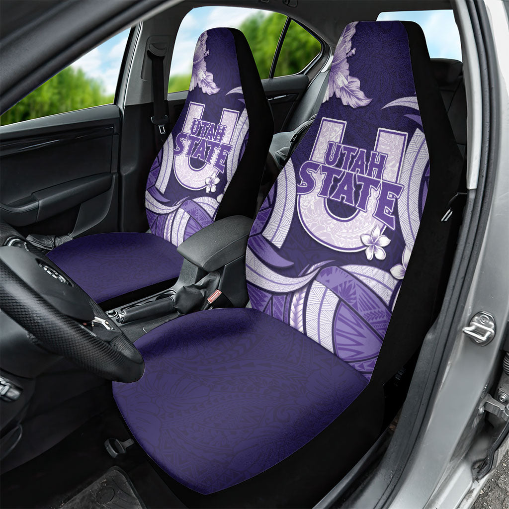 Utah State Polynesian Heritage Car Seat Cover Floral Tribal Pattern Tropical Flowers
