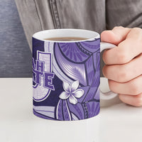Utah State Polynesian Heritage Ceramic Mug Floral Tribal Pattern Tropical Flowers
