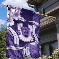 Utah State Polynesian Heritage Garden Flag Floral Tribal Pattern Tropical Flowers