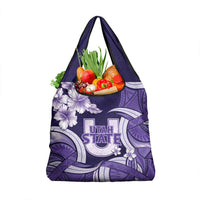 Utah State Polynesian Heritage Grocery Bag Floral Tribal Pattern Tropical Flowers