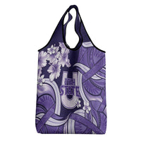 Utah State Polynesian Heritage Grocery Bag Floral Tribal Pattern Tropical Flowers
