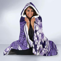 Utah State Polynesian Heritage Hooded Blanket Floral Tribal Pattern Tropical Flowers