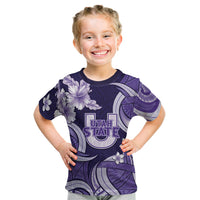 Utah State Polynesian Heritage Kid T Shirt Floral Tribal Pattern Tropical Flowers