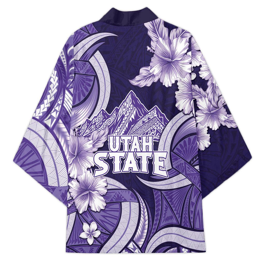 Utah State Polynesian Heritage Kimono Floral Tribal Pattern Tropical Flowers