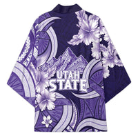 Utah State Polynesian Heritage Kimono Floral Tribal Pattern Tropical Flowers
