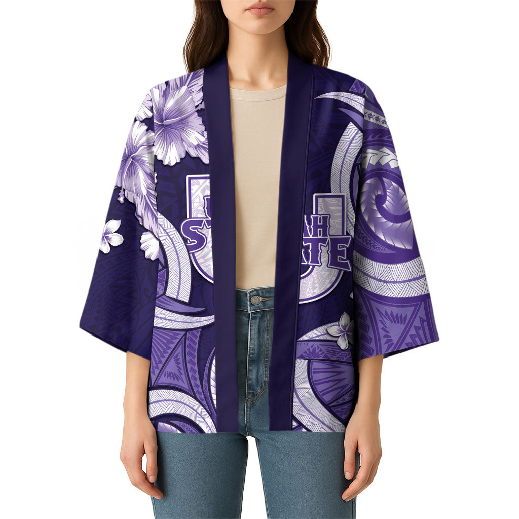 Utah State Polynesian Heritage Kimono Floral Tribal Pattern Tropical Flowers