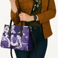 Utah State Polynesian Heritage Leather Bag Floral Tribal Pattern Tropical Flowers