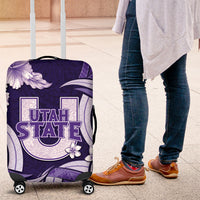 Utah State Polynesian Heritage Luggage Cover Floral Tribal Pattern Tropical Flowers