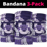 Utah State Polynesian Heritage Neck Gaiter Floral Tribal Pattern Tropical Flowers
