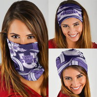 Utah State Polynesian Heritage Neck Gaiter Floral Tribal Pattern Tropical Flowers