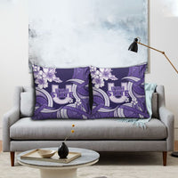 Utah State Polynesian Heritage Pillow Cover Floral Tribal Pattern Tropical Flowers