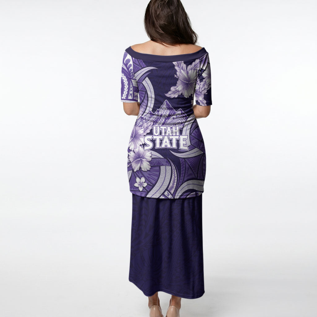 Utah State Polynesian Heritage Puletasi Floral Tribal Pattern Tropical Flowers