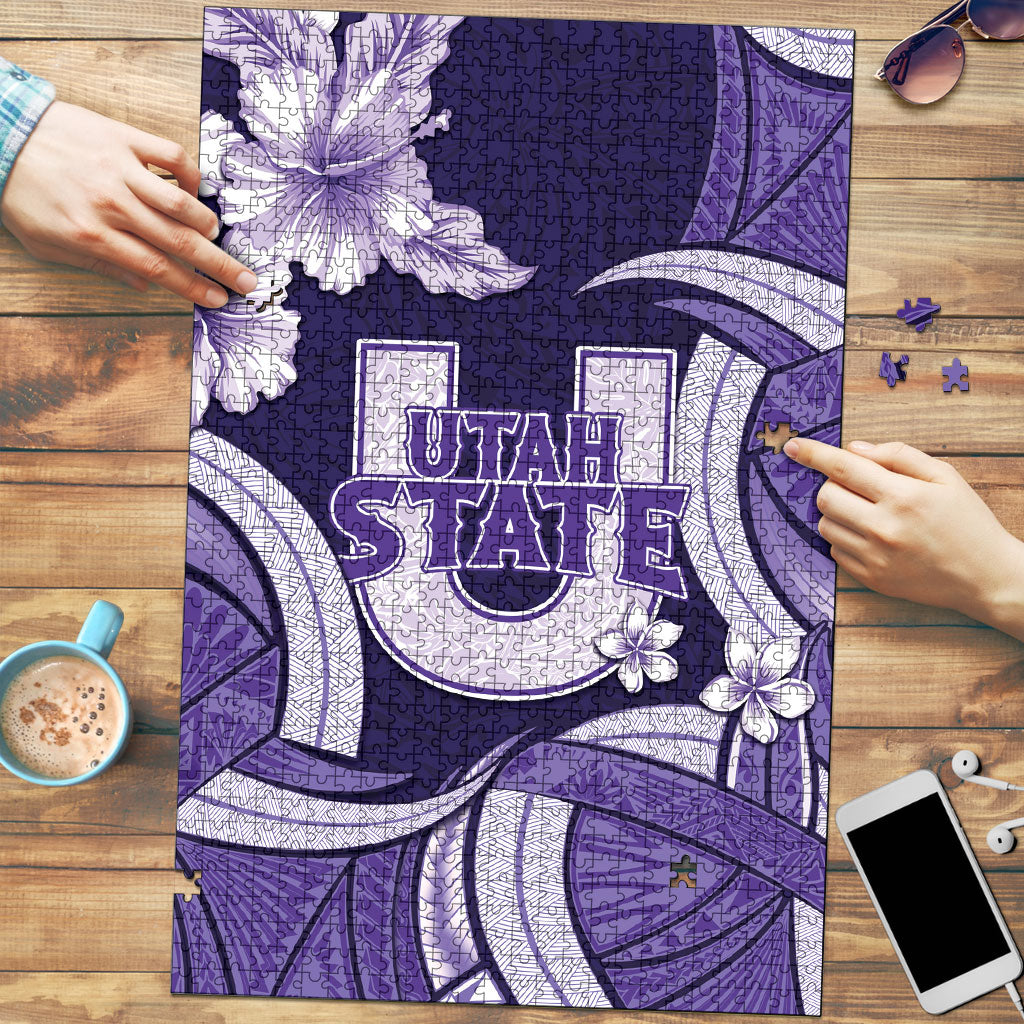 Utah State Polynesian Heritage Puzzle Floral Tribal Pattern Tropical Flowers