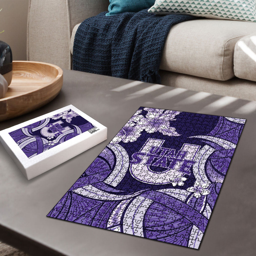 Utah State Polynesian Heritage Puzzle Floral Tribal Pattern Tropical Flowers