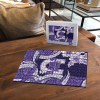 Utah State Polynesian Heritage Puzzle Floral Tribal Pattern Tropical Flowers